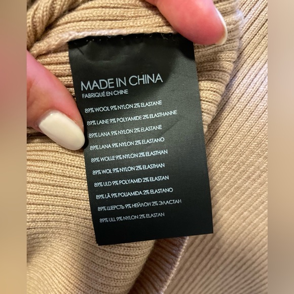 Club Monaco Wool Evangah Sweater Dress in Camel - Picture 4 of 5